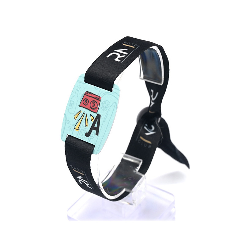 RFID硅膠腕帶定制廠家NFC尼龍織嘜IC腕帶織嘜手環(huán)